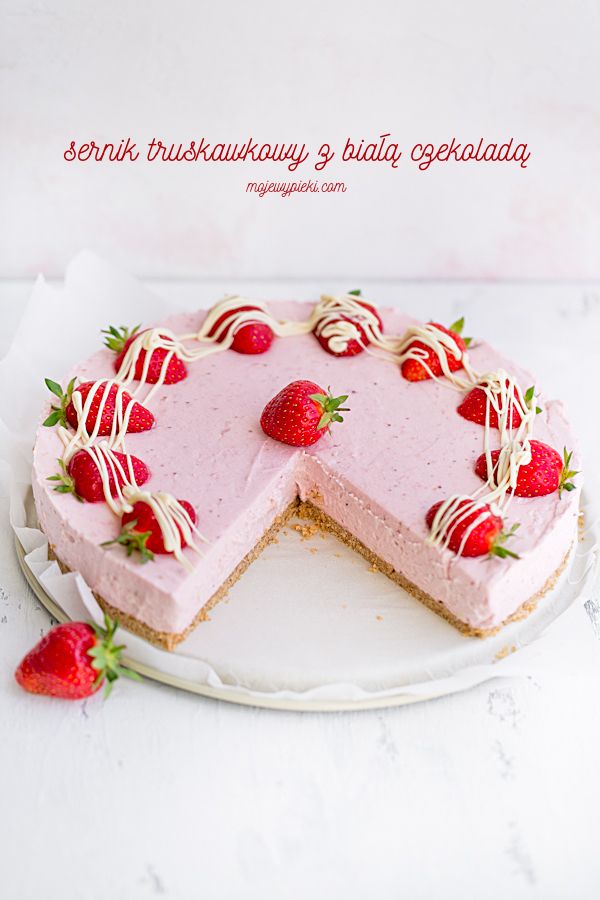 Strawberry & white chocolate mousse cheesecake