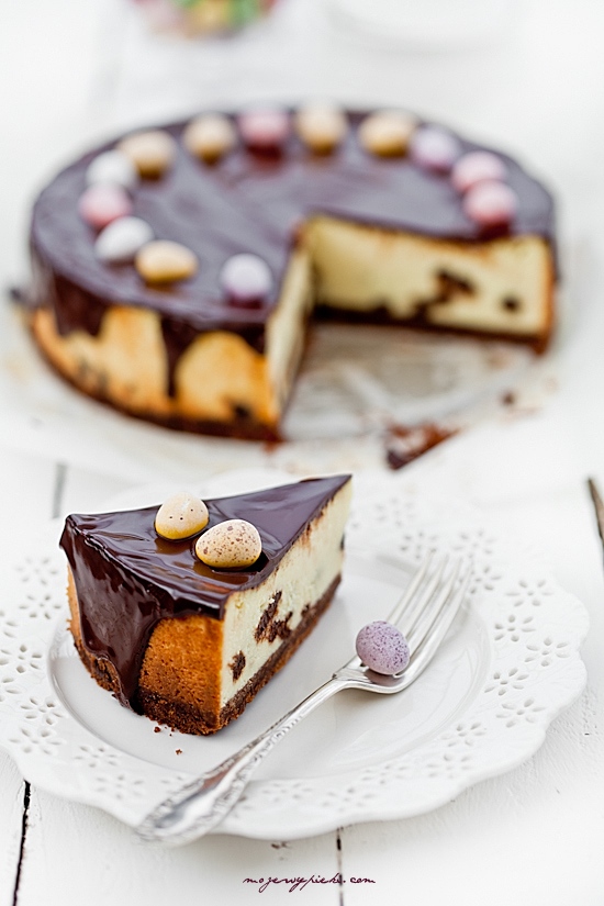 Advocaat and chocolate cheesecake