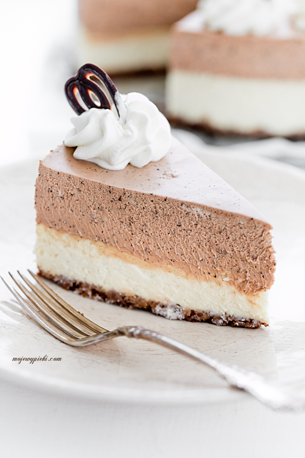Chocolate coffee mousse cheesecake
