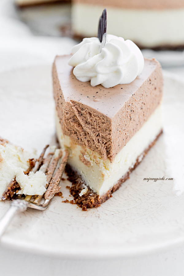 Chocolate coffee mousse cheesecake