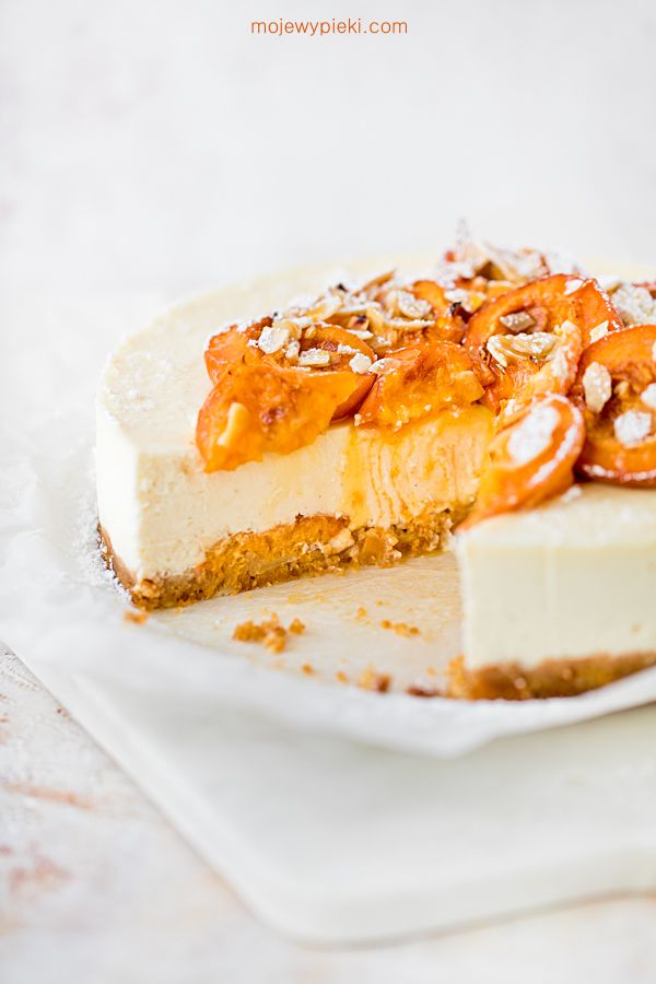 Roasted Apricot and Amaretto Cheesecake