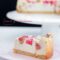 Rhubarb cheesecake with cinnamon and ginger