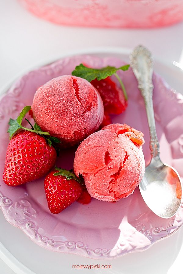Strawberry sorbet