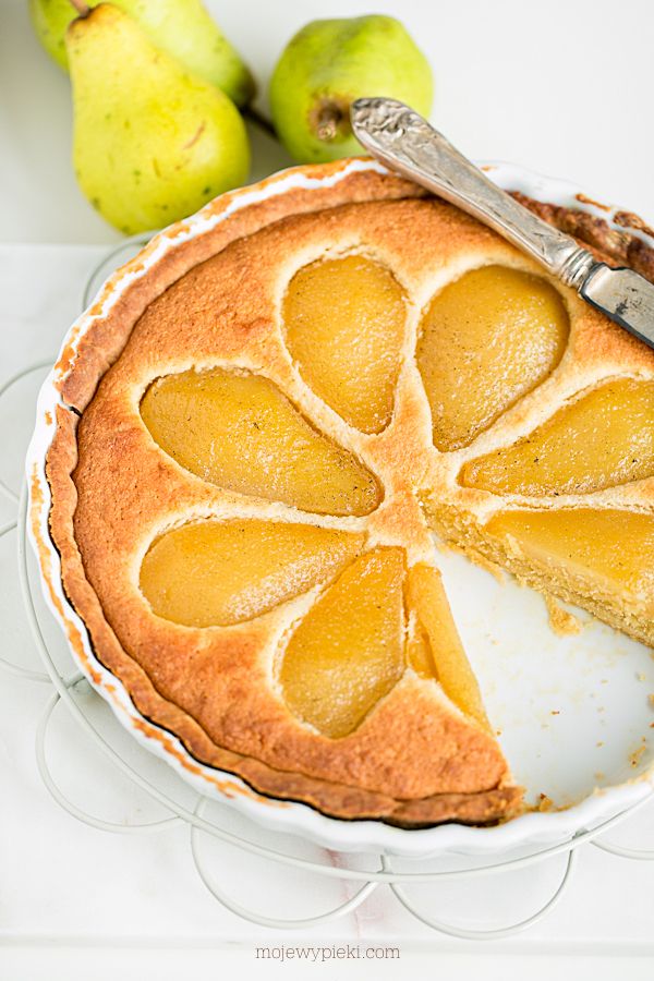 Pear and almond tart