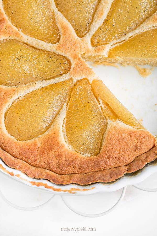 Pear and almond tart