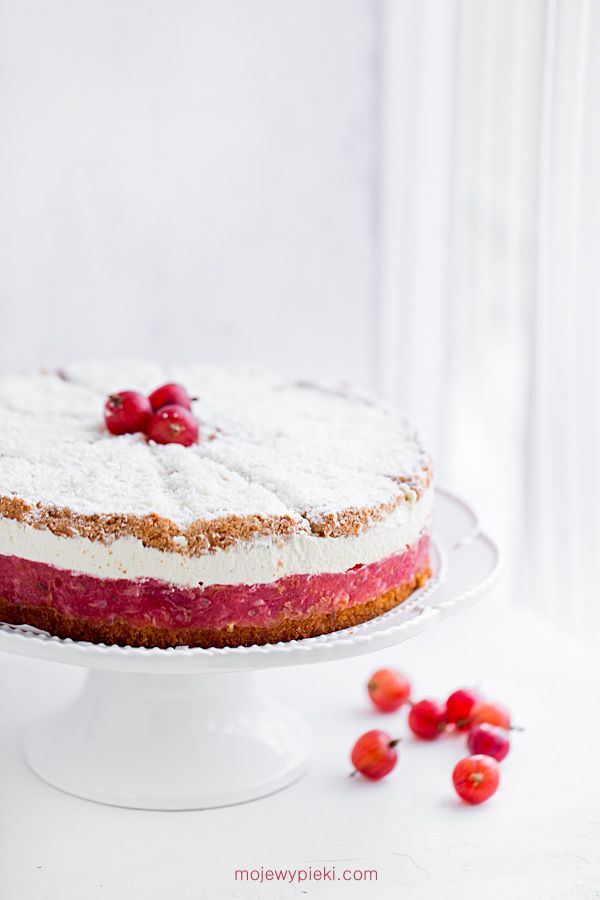 Gooseberry and coconut cake
