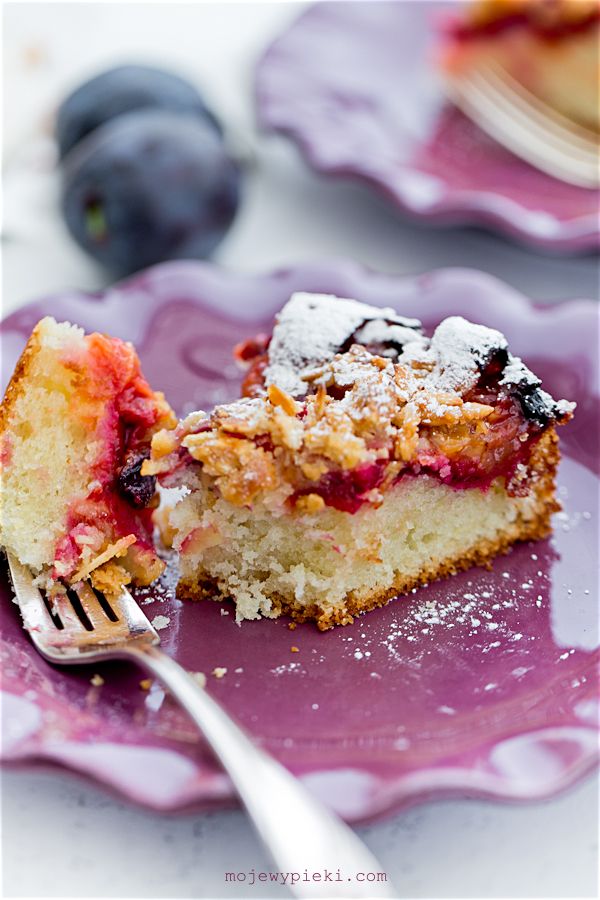 Italian almond plum cake