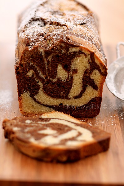 Traditional marble bundt cake