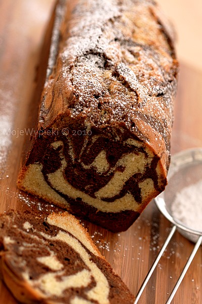 Traditional marble bundt cake
