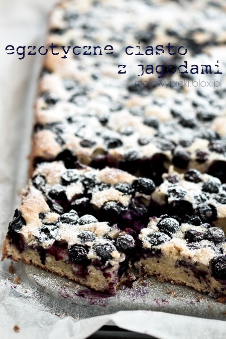Coconut and lime blueberry cake