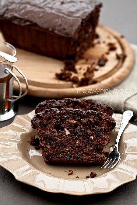 Chocolate fruit and nut loaf