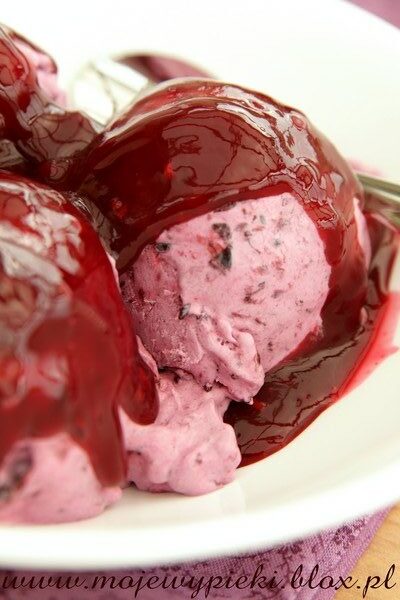 Summer fruit ice cream
