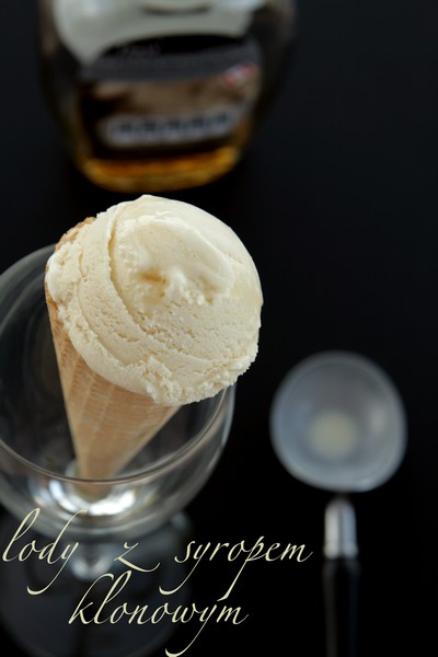 Maple syrup ice cream