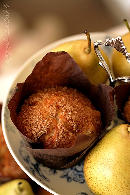 Pear and ginger muffins