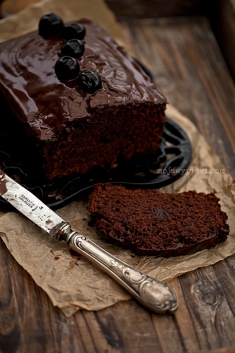 Chocolate cherry loaf cake