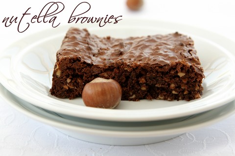 Nutella and hazelnut brownies