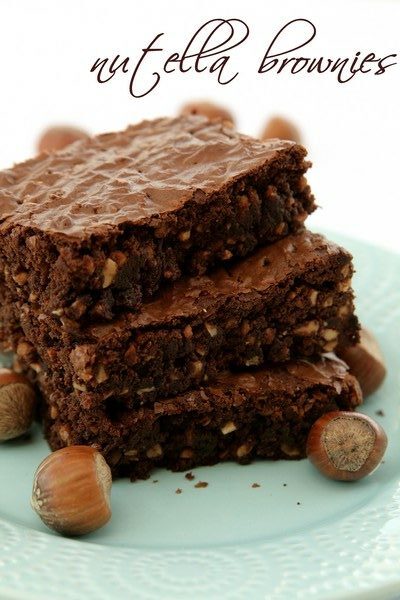 Nutella and hazelnut brownies
