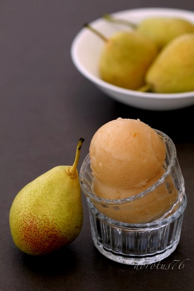 Pear and cinnamon sorbet