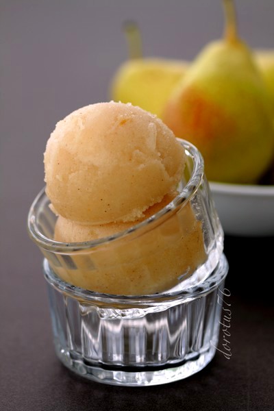 Pear and cinnamon sorbet