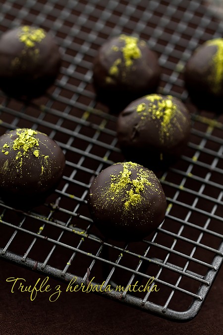 Matcha green tea truffles