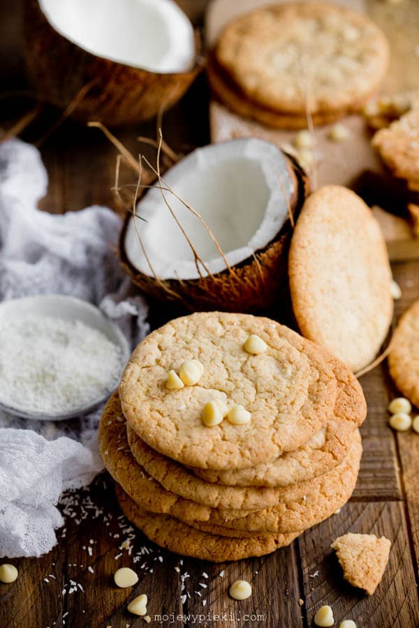 White Chocolate Coconut Cookies