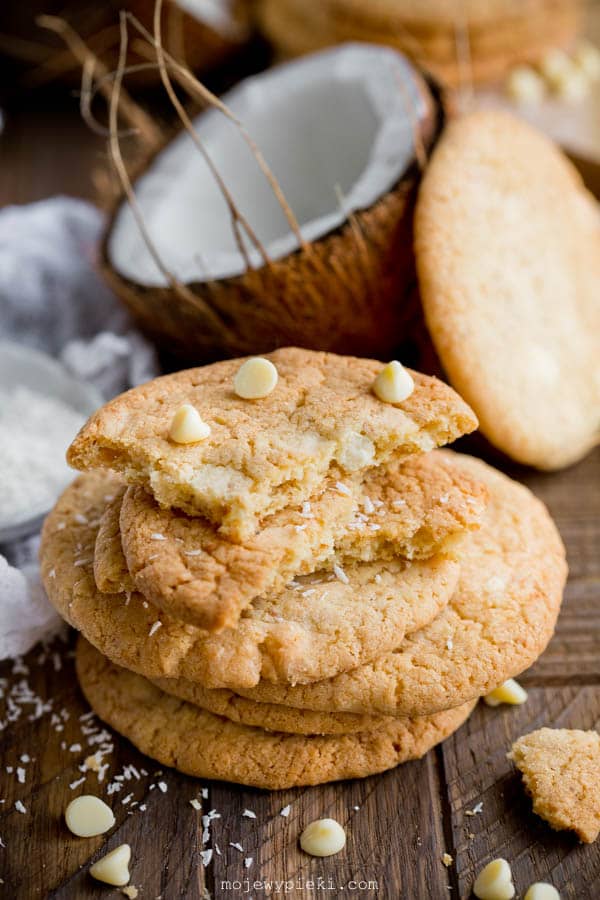 White Chocolate Coconut Cookies