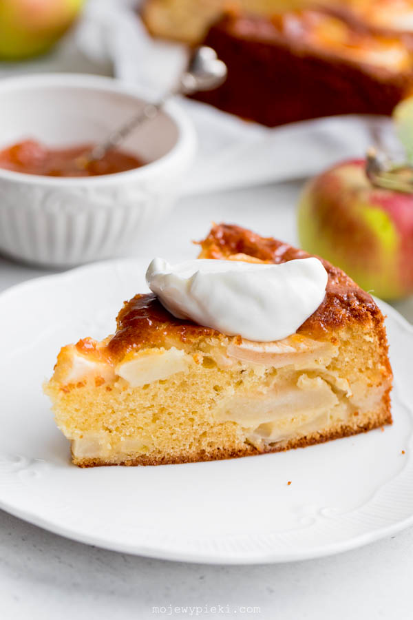 German apple and marzipan cake