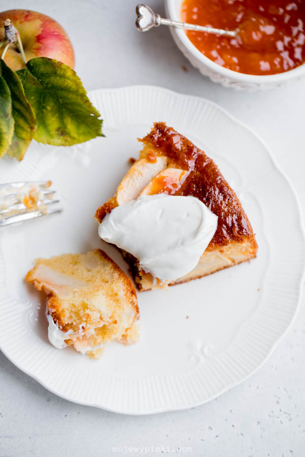 German apple and marzipan cake