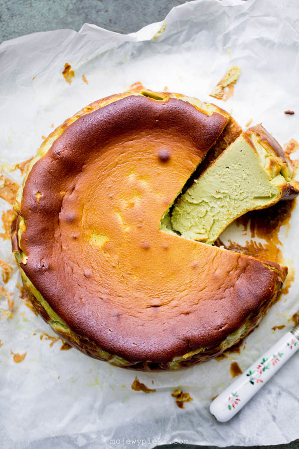 Matcha Basque cheesecake
