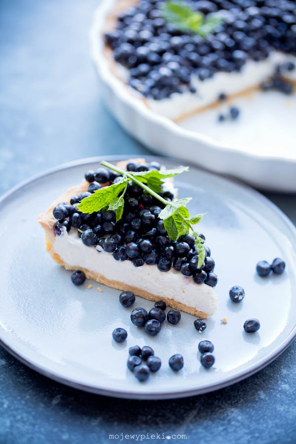 Coconut blueberry tart