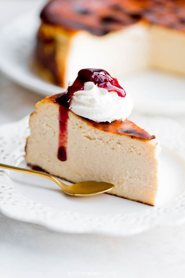 Tahini Basque cheesecake