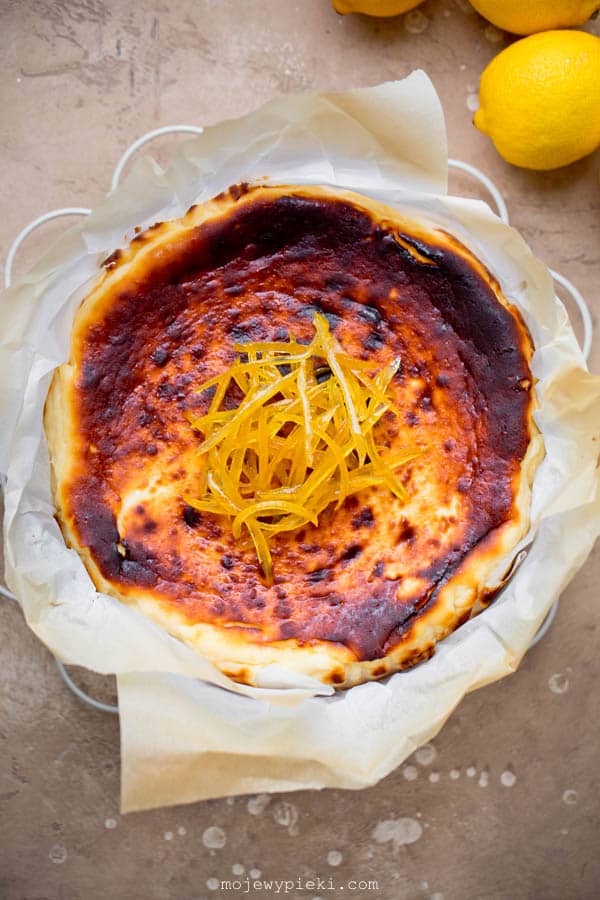 Lemon Basque cheesecake