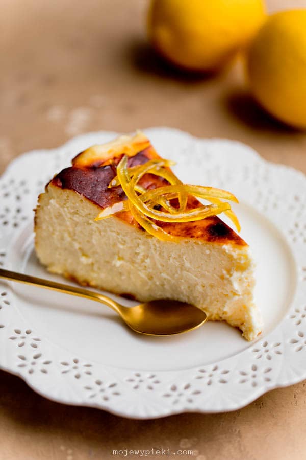 Lemon Basque cheesecake