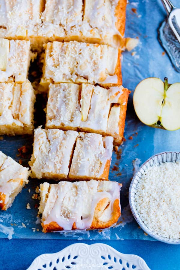 Apple and coconut cake