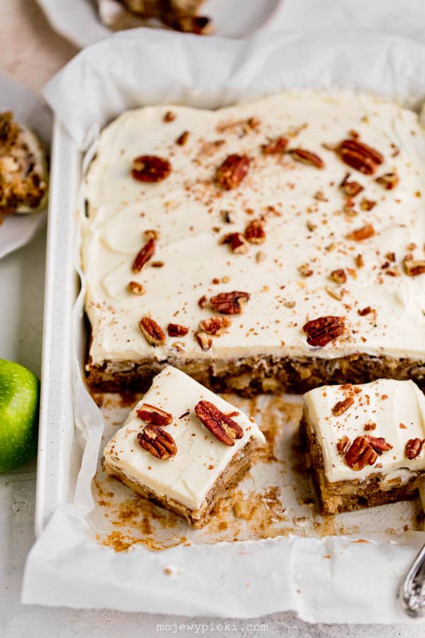 Apple and walnut cake with cream cheese frosting
