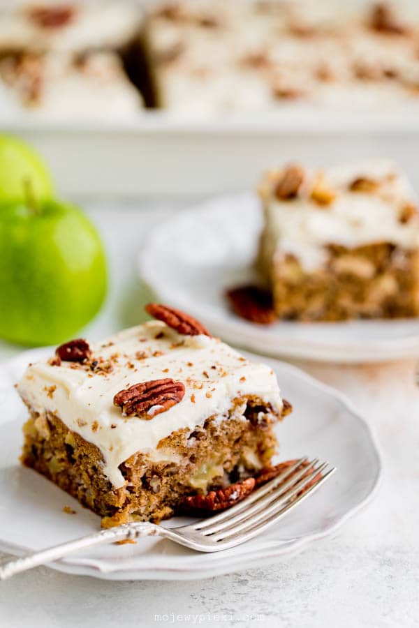 Apple and walnut cake with cream cheese frosting