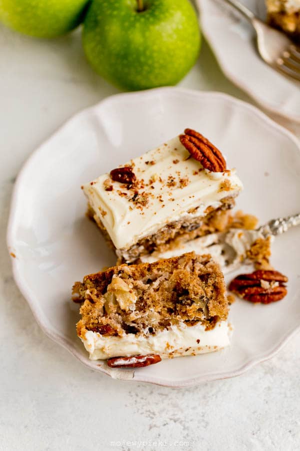 Apple and walnut cake with cream cheese frosting