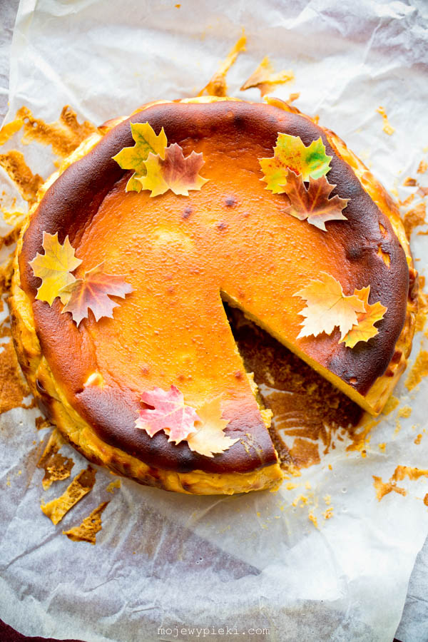Pumpkin basque cheesecake