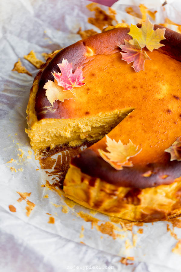 Pumpkin basque cheesecake