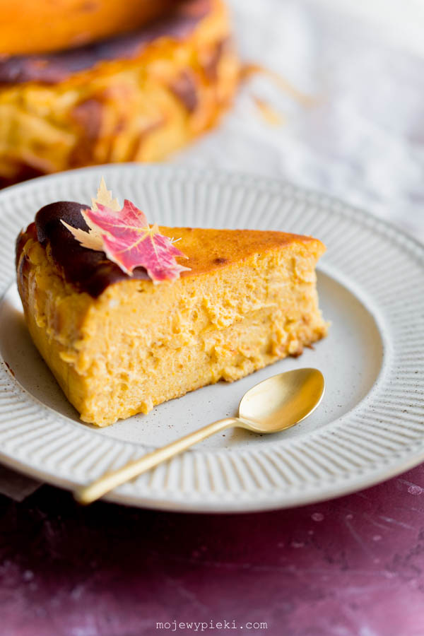 Pumpkin basque cheesecake