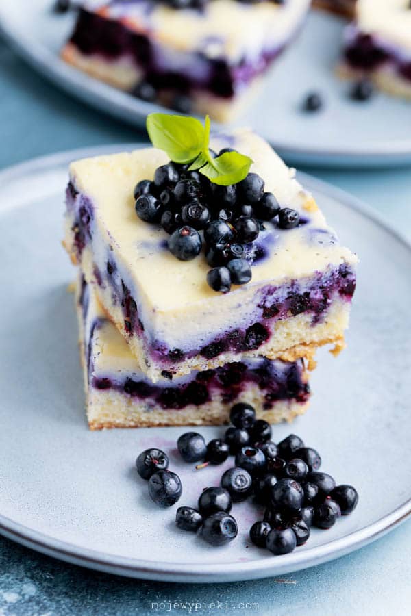 Blueberry ricotta squares