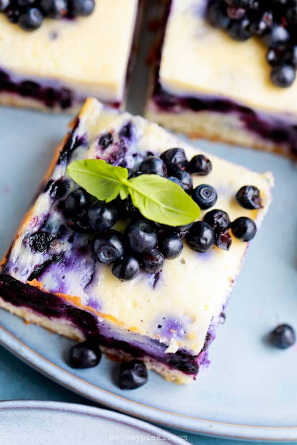 Blueberry ricotta squares