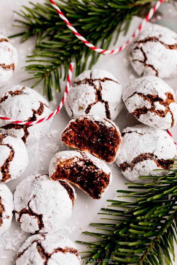 Chocolate amaretti biscuits