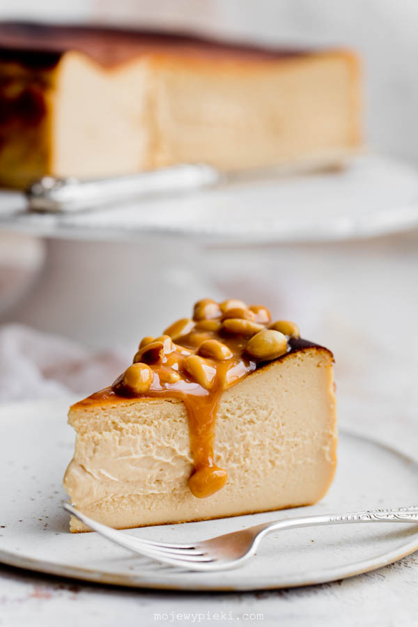 Peanut butter Basque cheesecake