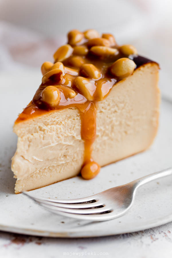 Peanut butter Basque cheesecake