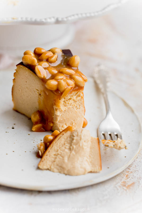Peanut butter Basque cheesecake