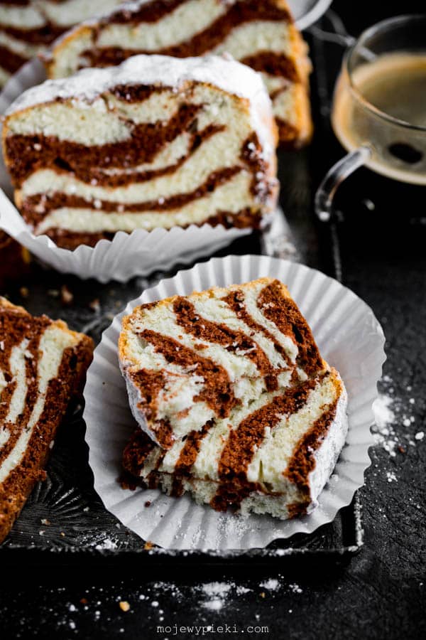 Egg white zebra cake