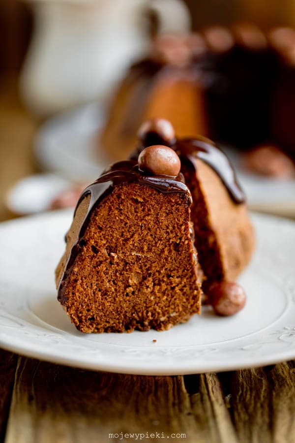 Chocolate egg white Bundt cake
