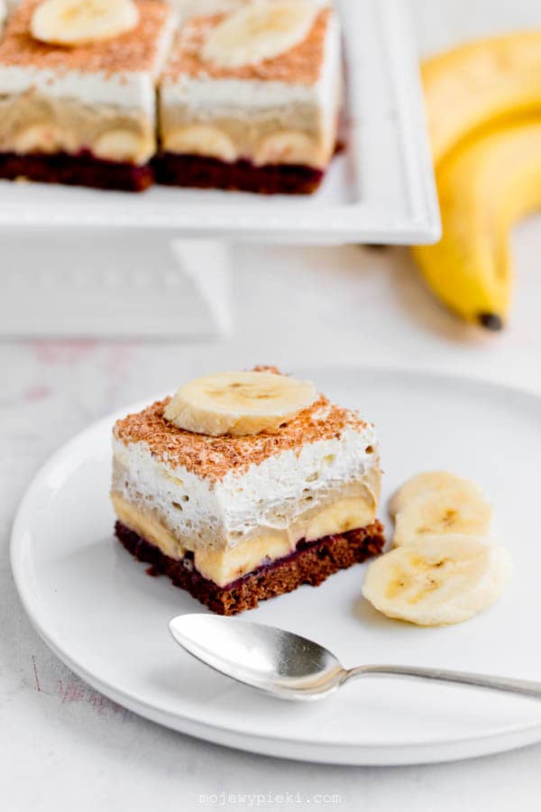 Banana and coffee cream cake