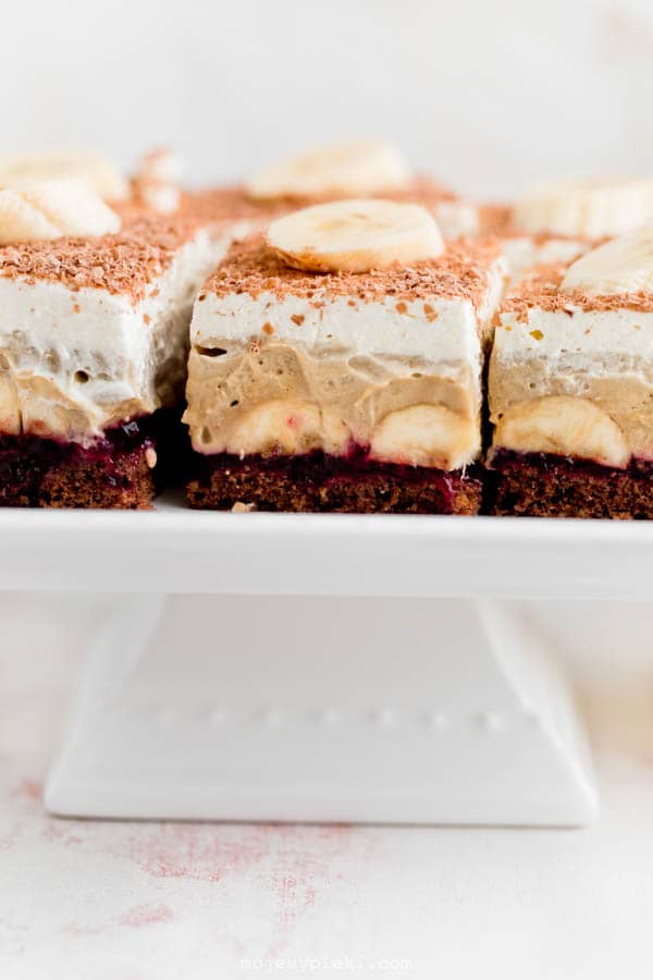 Banana and coffee cream cake